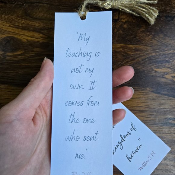 Teacher Appreciation Bible Verse Bookmark | Foil Embossed Scripture Bookmark - Picture 5 of 8
